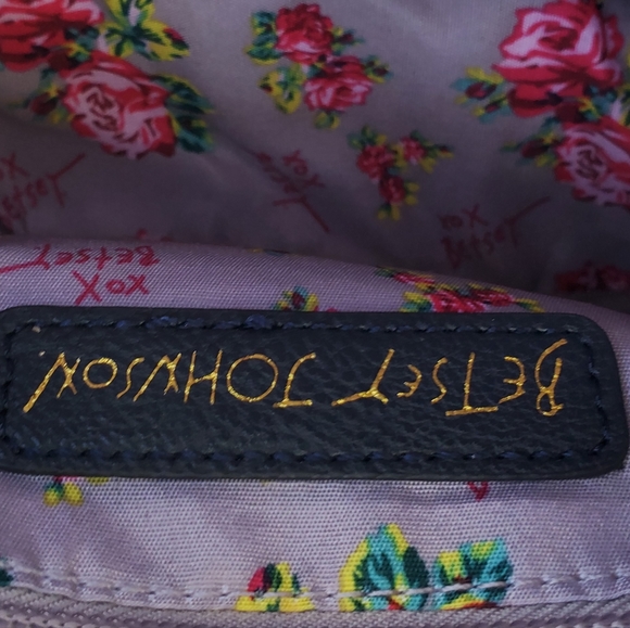 Betsey Johnson Black Crossbody with Scarf-NEW WITH TAGS, Navy & light Blue - Picture 8 of 17